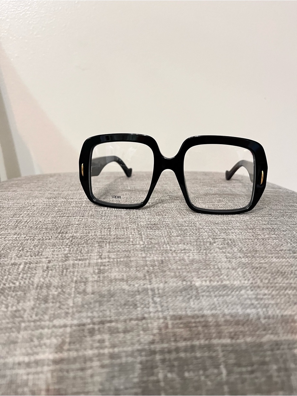Loewe Black Oversized Square Frame Glasses